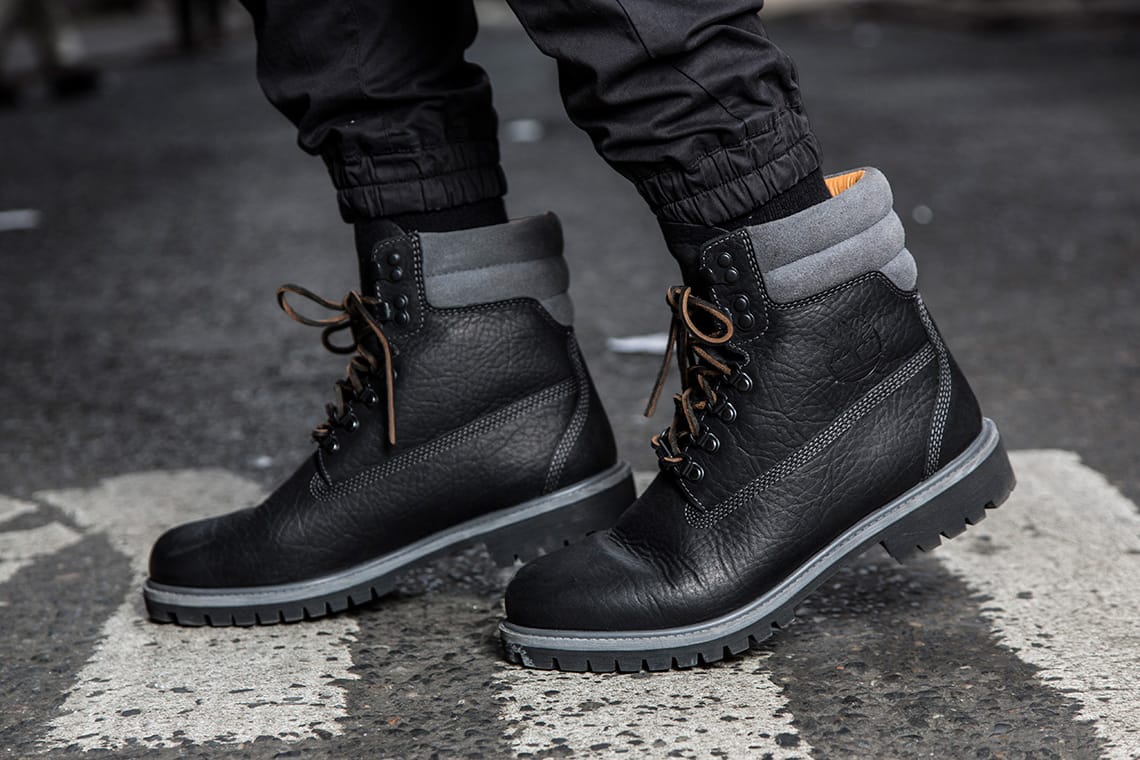 black winter timberland boots