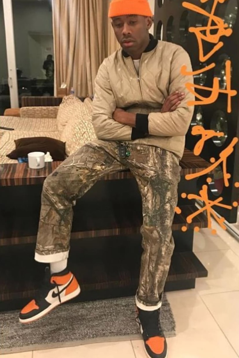 Tyler, The Creator Air Jordan 1 Shattered Backboard Twiiter