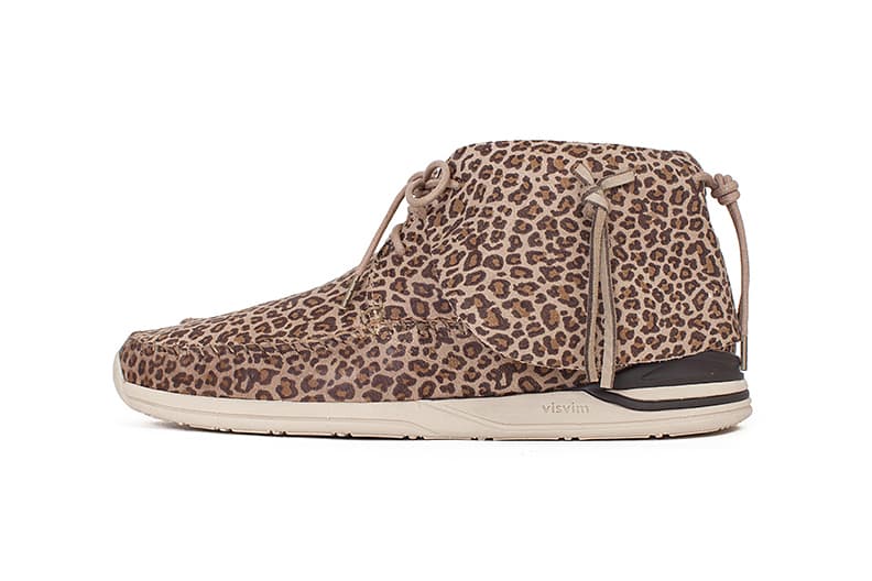 visvim FBT LHAMO-FOLK LEOPARD print moccasin sneaker shoe braided drop release boot chukka