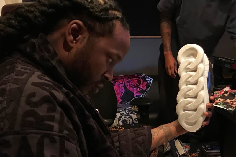 2 Chainz Versace Sneaker Collaboration white black footwear