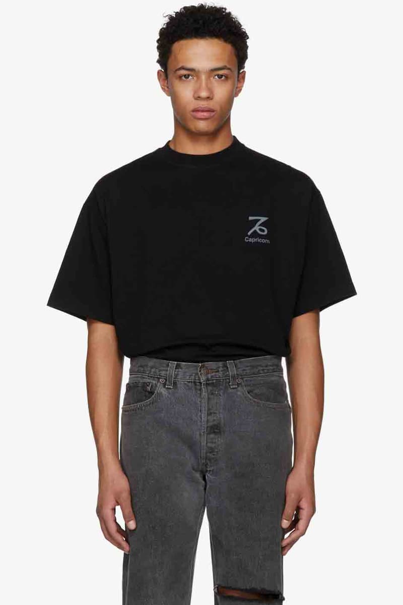 Vetements Zodiac T-Shirt Capsule Collection Black Paris Fashion Week Ssense Luxury Streetwear Street style Mens Menswear Tees