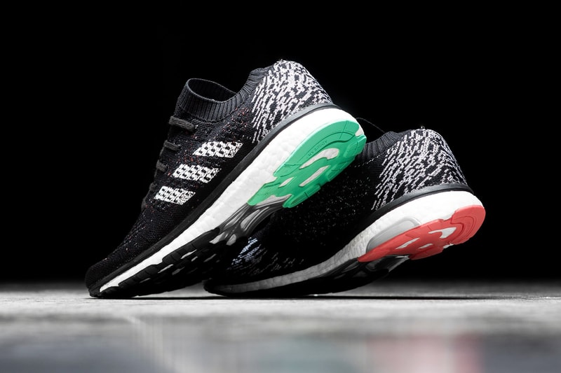 adidas Reintroduces adizero Prime Knit BOOST LTD Black Green Pink White Accents Mens Shoes Sneakers Performance Running Training Work-out Endurance