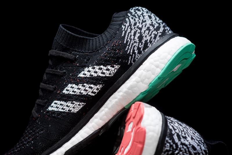 adidas Reintroduces adizero Prime Knit BOOST LTD Black Green Pink White Accents Mens Shoes Sneakers Performance Running Training Work-out Endurance