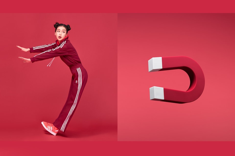 adidas Adicolor Graphics Monogram SST Track Pants - Red
