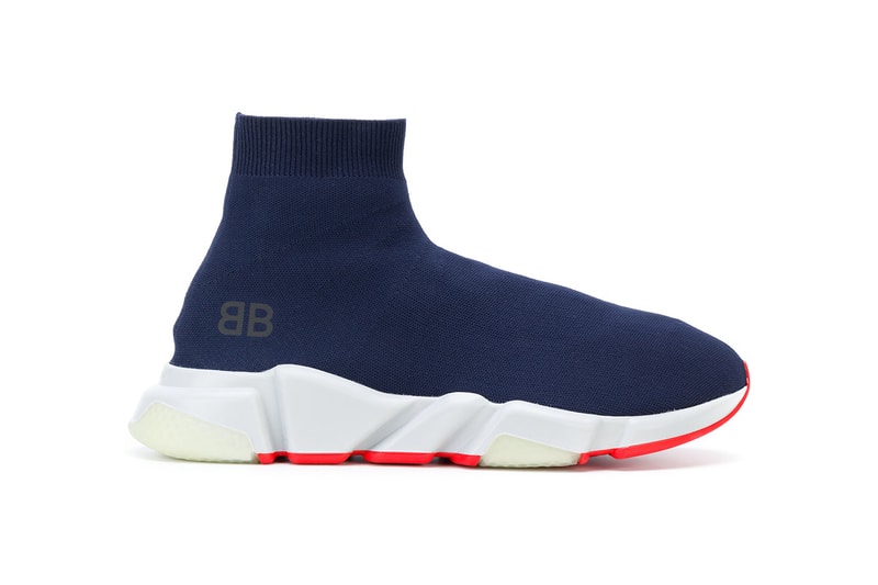 Balenciaga Speed Trainer Low Blue White Red 2018 January Release Date Info Sneakers Shoes Footwear Farfetch