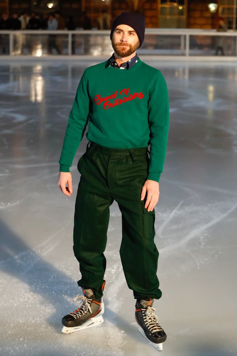 Band of Outsiders 2018 Fall Winter Collection Runway Ice Skating Rink london fashion week london fashion week mens lfwm