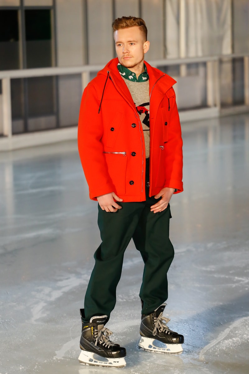 Band of Outsiders 2018 Fall Winter Collection Runway Ice Skating Rink london fashion week london fashion week mens lfwm