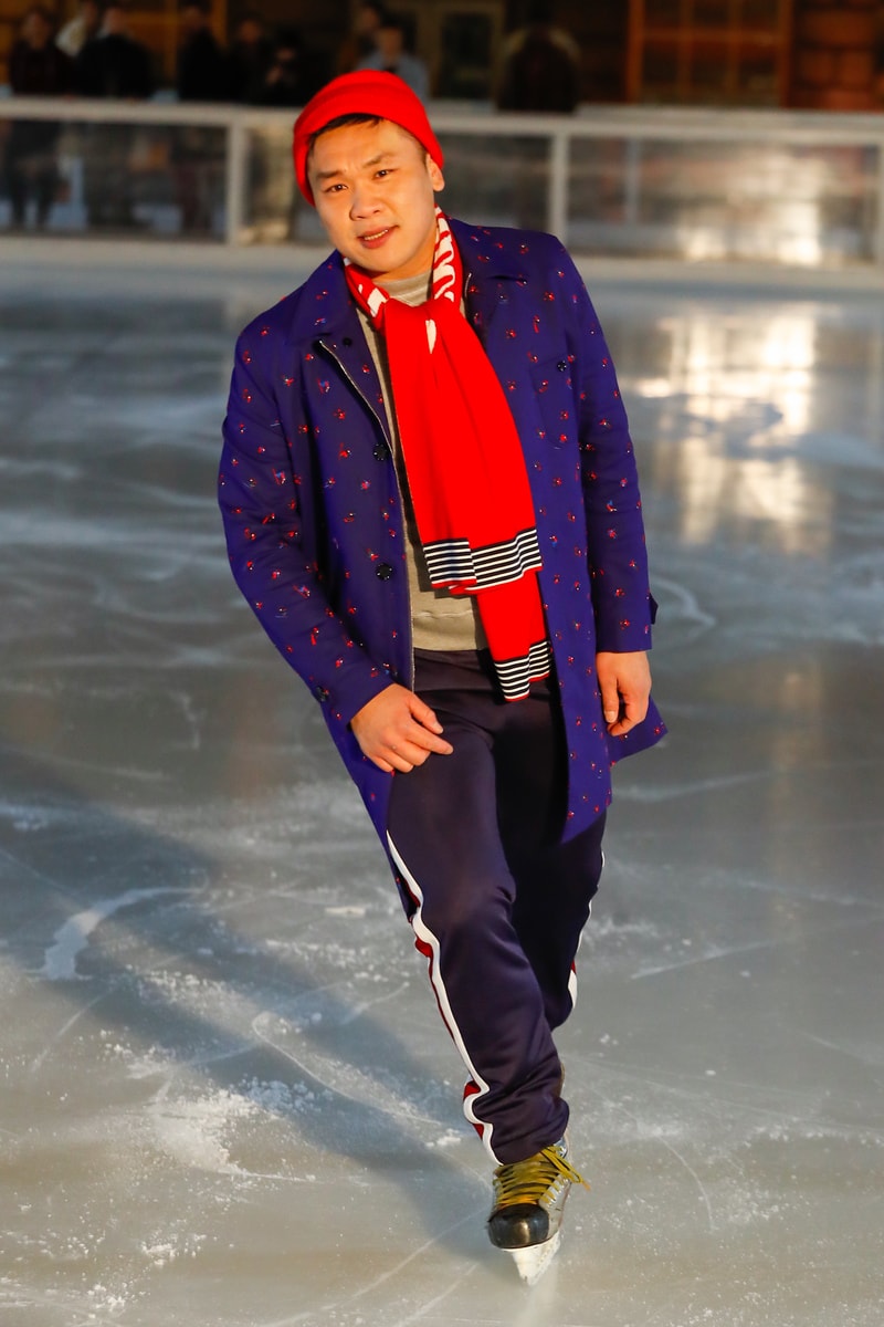 Band of Outsiders 2018 Fall Winter Collection Runway Ice Skating Rink london fashion week london fashion week mens lfwm