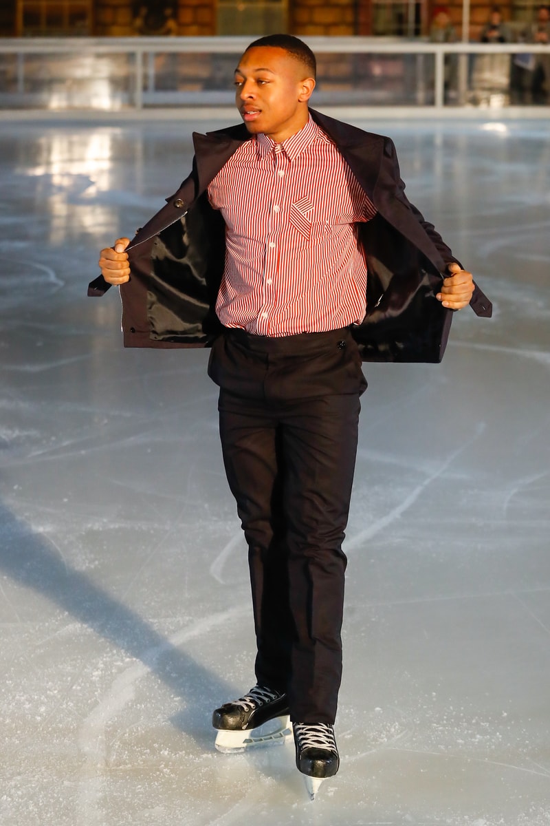 Band of Outsiders 2018 Fall Winter Collection Runway Ice Skating Rink london fashion week london fashion week mens lfwm