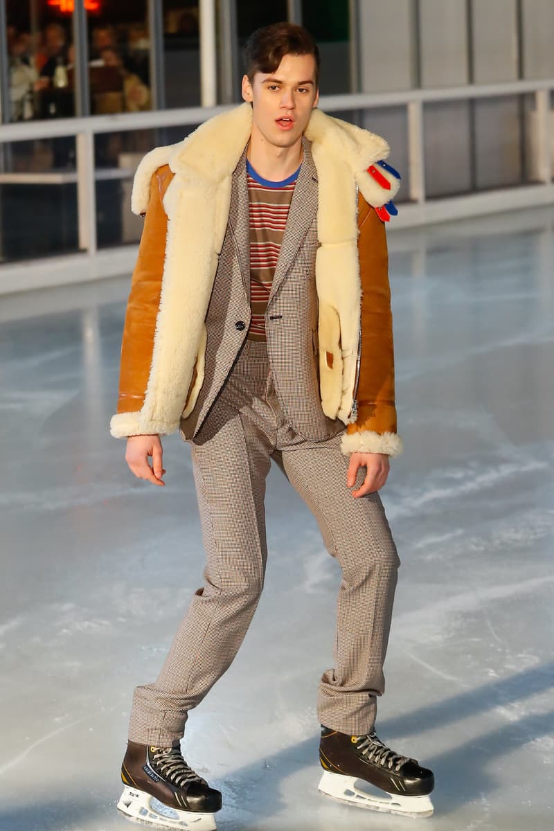 Band of Outsiders 2018 Fall Winter Collection Runway Ice Skating Rink london fashion week london fashion week mens lfwm