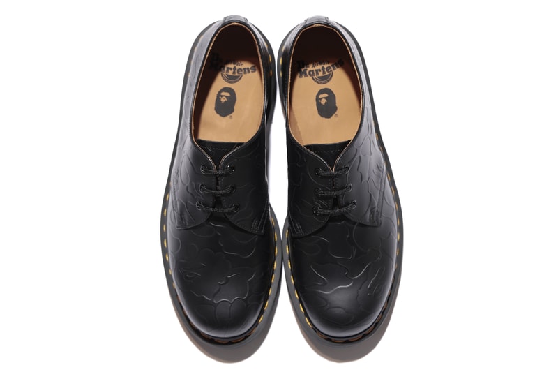 BAPE A Bathing Ape Dr. Martens leather shoes eight eye boot three eye shoes tee shirt totes camo ape head