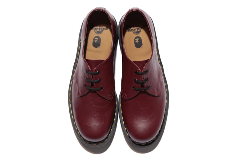 BAPE A Bathing Ape Dr. Martens leather shoes eight eye boot three eye shoes tee shirt totes camo ape head