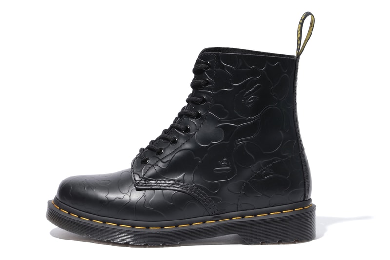 BAPE A Bathing Ape Dr. Martens leather shoes eight eye boot three eye shoes tee shirt totes camo ape head