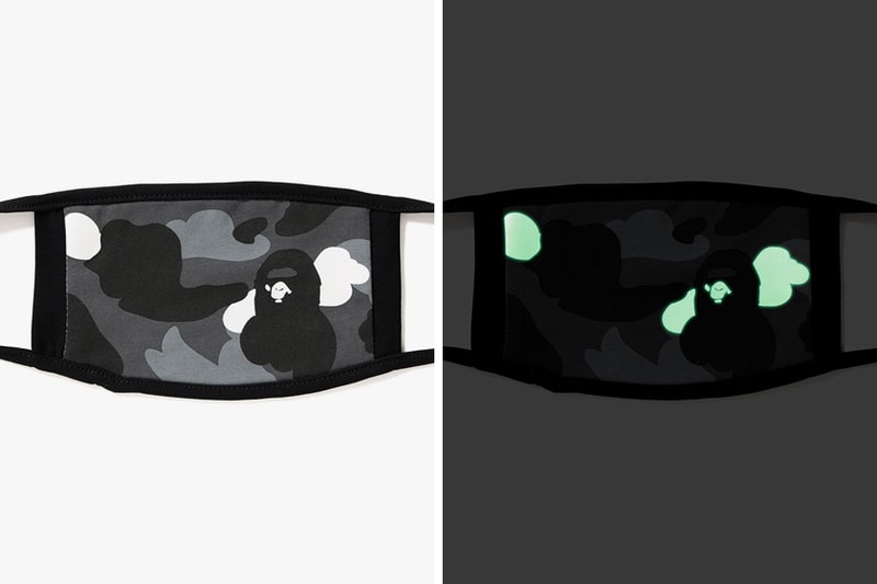 BAPE A Bathing Ape Glow-In-The-Dark Camo Masks