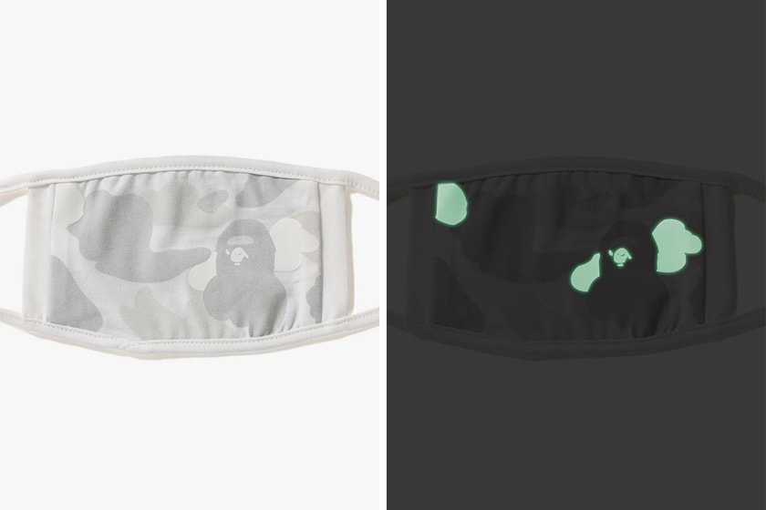 BAPE A Bathing Ape Glow-In-The-Dark Camo Masks