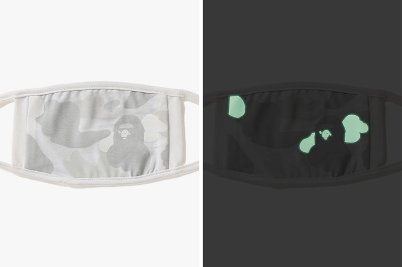 BAPE A Bathing Ape Glow-In-The-Dark Camo Masks