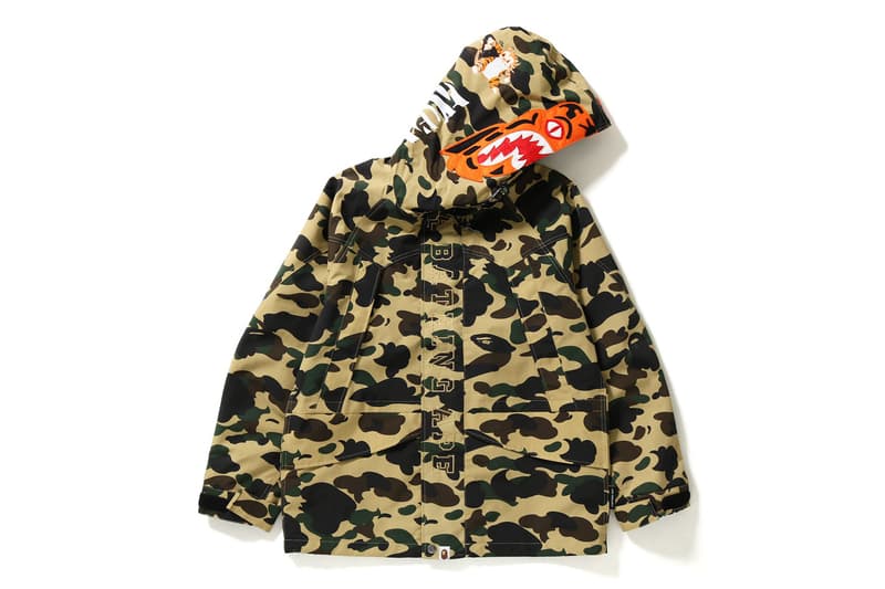 Bape Camo Tiger Snowboard Jacket Release Date January 20 2018 Sports Snowboarding Jacket 1st camo