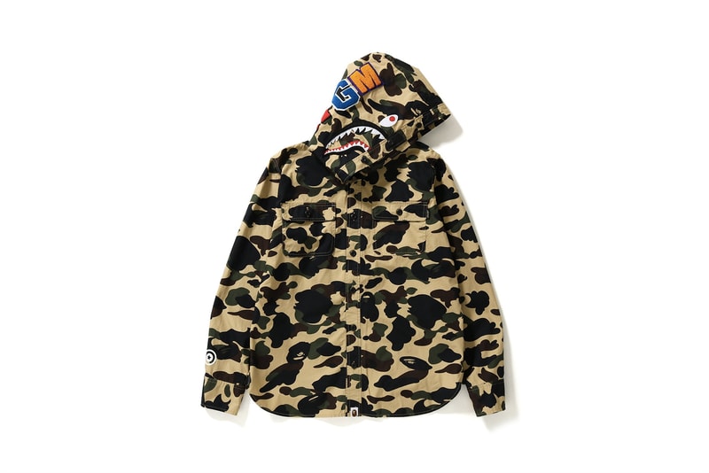BAPE Hooded Camouflage Shirt Dr. Martens Shark Hoodie 1st Camo