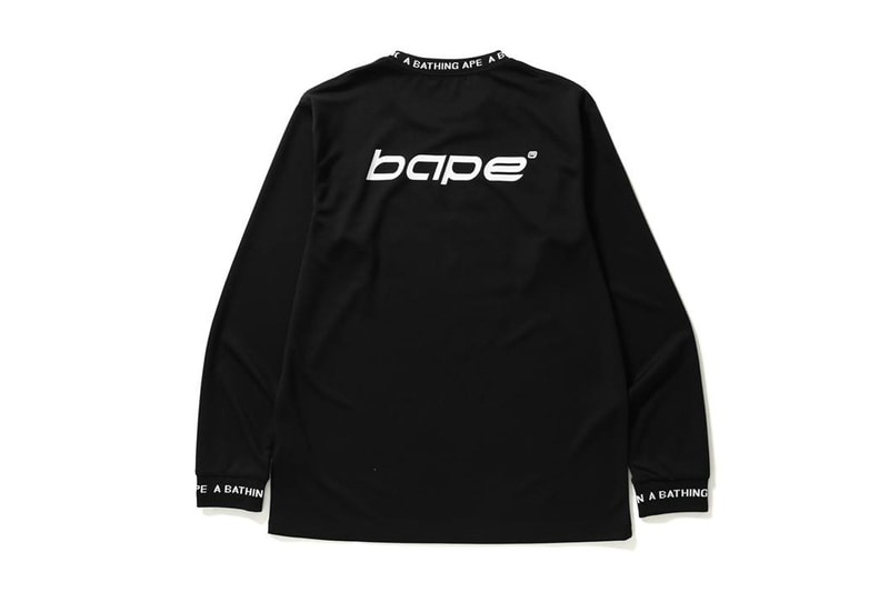 BAPE Spring Summer 2018 Logo Rib Long Sleeve T Shirt Black White Tee January 27 Release Date Info