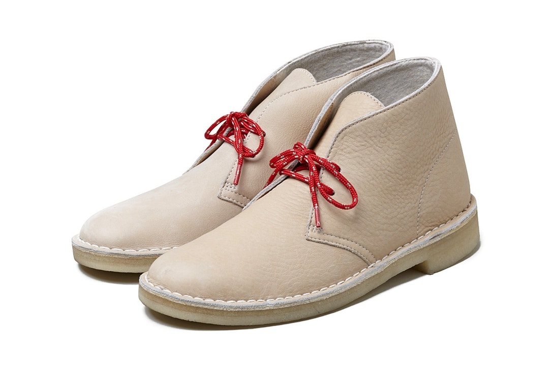 BEDWIN & and THE HEARTBREAKERS Clarks Desert Boot Collaboration 2018 march 28 limited 150 Spring Summer Tan Leather Release Date Info Footwear red laces