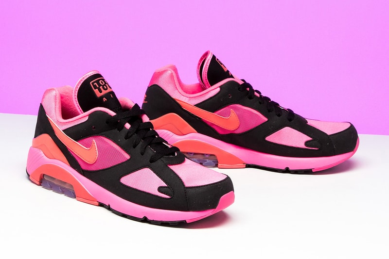 COMME Des GARÇONS Nike Air Max 180 Pink White Black Solar Red February 1 Release