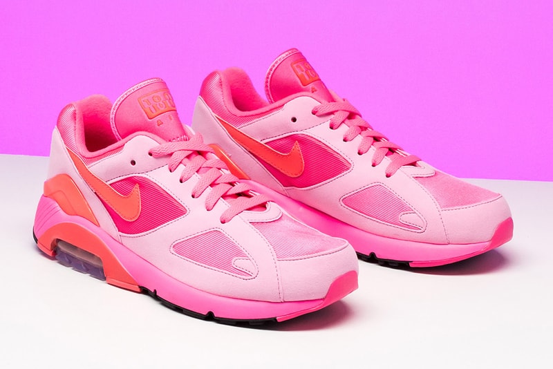 COMME Des GARÇONS Nike Air Max 180 Pink White Black Solar Red February 1 Release