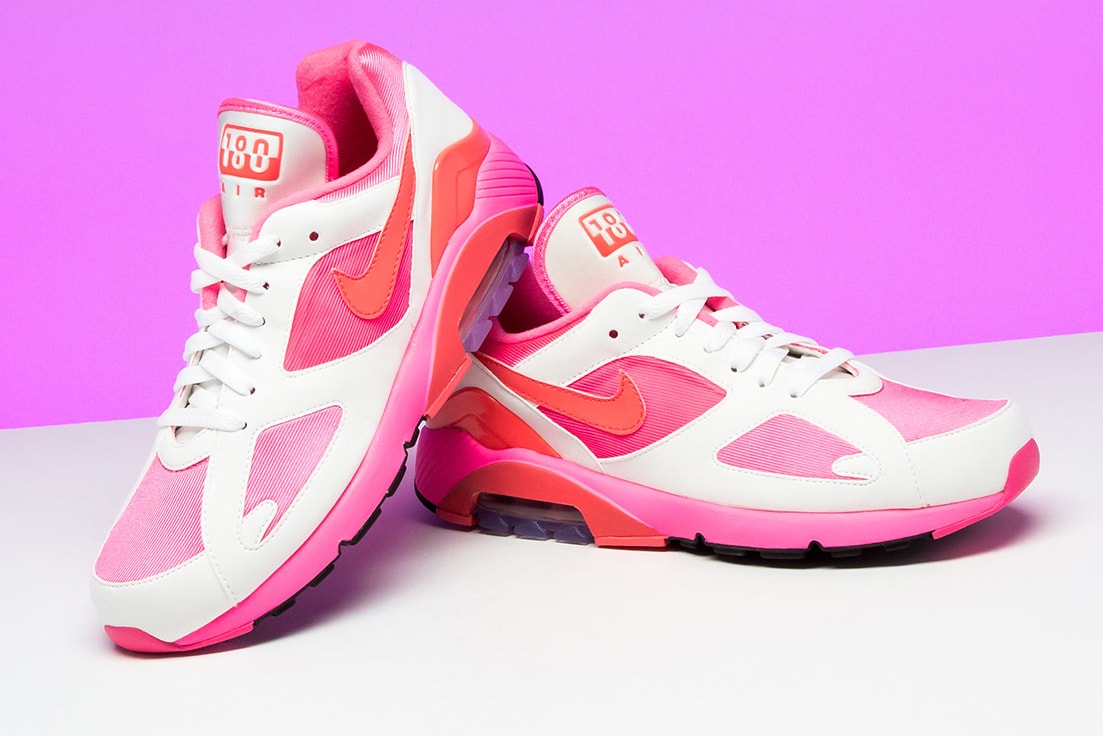 COMME Des GARÇONS Nike Air Max 180 Pink White Black Solar Red February 1 Release