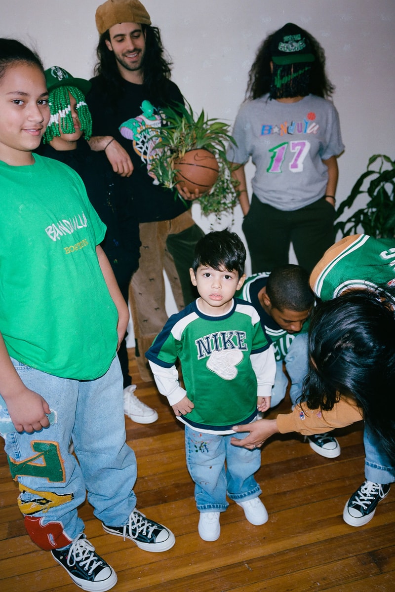 Bandulu Street Couture Converse Chuck Taylor All Star 70 Pat Peltier Essentials Ode to Boston Embroidered Handmade Handstitched Signed Boston Celtics Three Leaf Clover White Black