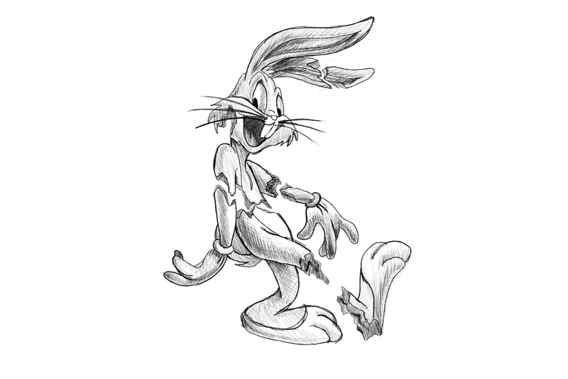 Daniel Arsham Bugs Bunny Pencil Sketch Artwork Archeology