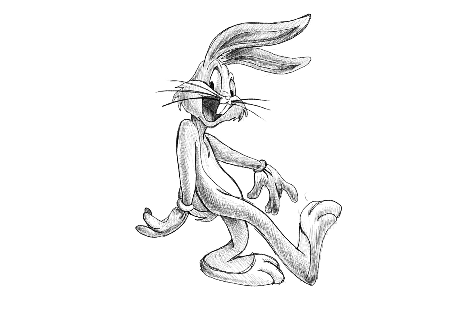 Daniel Arsham Bugs Bunny Pencil Sketch Artwork Archeology