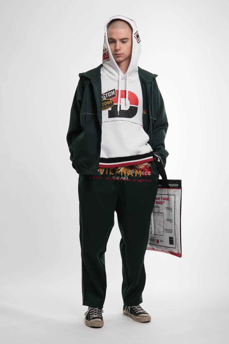 Doublet 2018 Spring Summer Jacket Hoodie Sweater T-Shirt Shirt Pant Belt Socks Clutch Tote