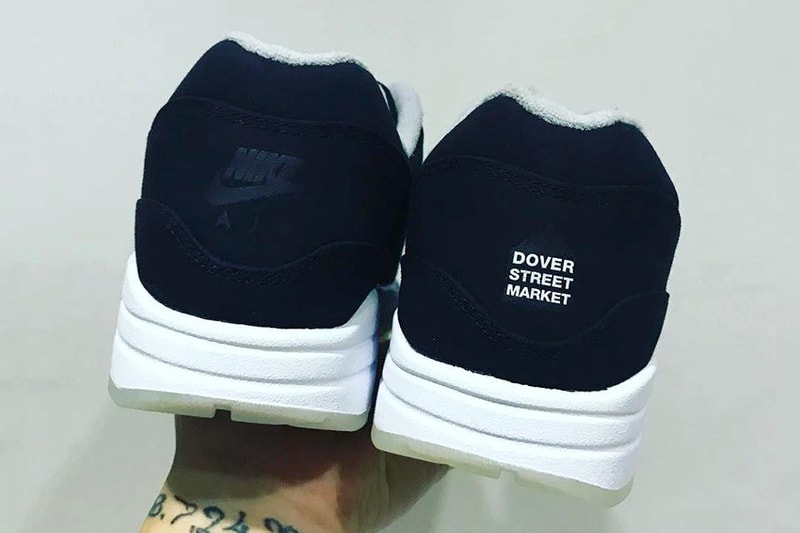 Nike Dover Street Market Air Max 1 Black White Blue Teaser