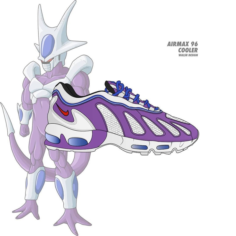 Dragon Ball Z Nike Collaboration Footwear Sneaker Shoe walshdesign adidas illustrator goku shenron frieza cooler vegeta bulma master roshi trunks buu air max vapormax