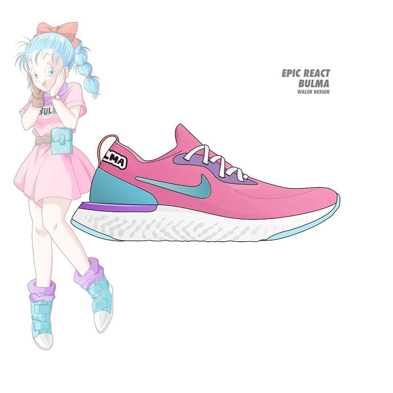 Dragon Ball Z Nike Collaboration Footwear Sneaker Shoe walshdesign adidas illustrator goku shenron frieza cooler vegeta bulma master roshi trunks buu air max vapormax