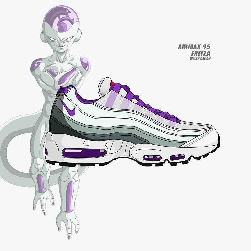 Dragon Ball Z Nike Collaboration Footwear Sneaker Shoe walshdesign adidas illustrator goku shenron frieza cooler vegeta bulma master roshi trunks buu air max vapormax