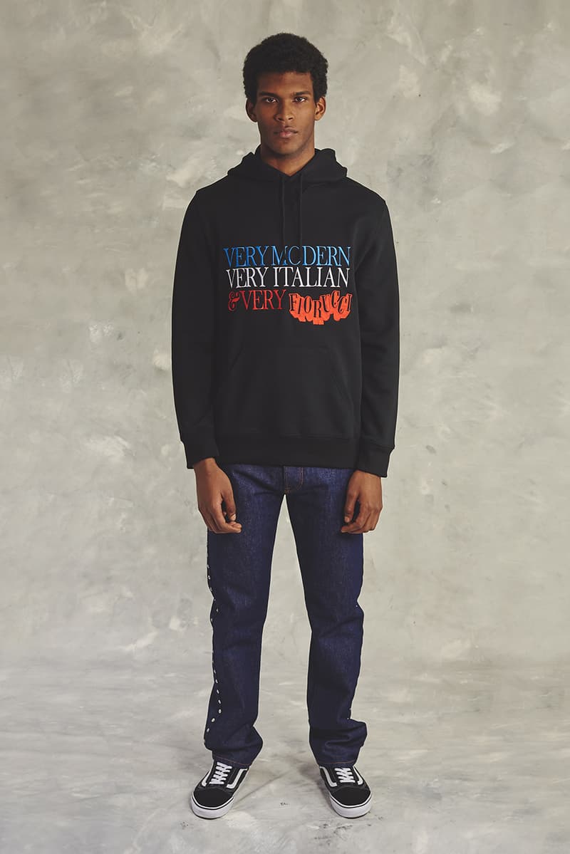 Fiorucci Fall 2018 Collection Lookbook Jacket Hoodies T-Shirt Shirt Trousers Jeans Pants