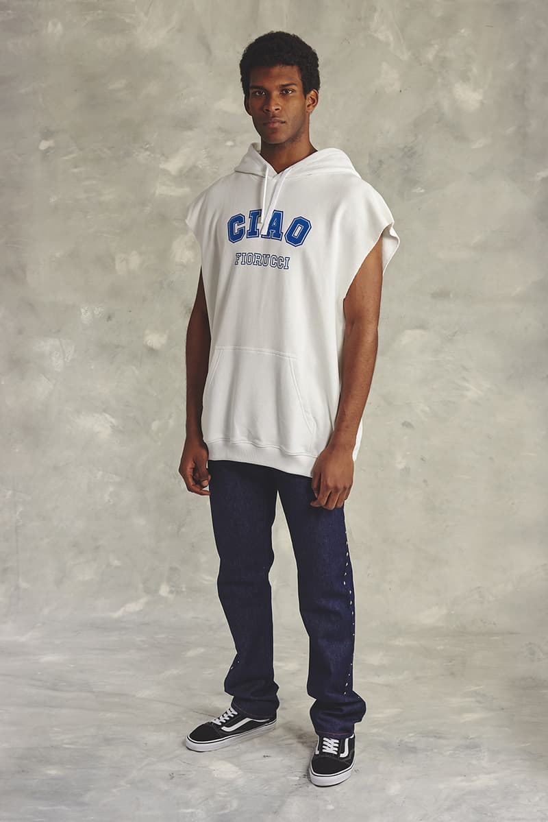 Fiorucci Fall 2018 Collection Lookbook Jacket Hoodies T-Shirt Shirt Trousers Jeans Pants