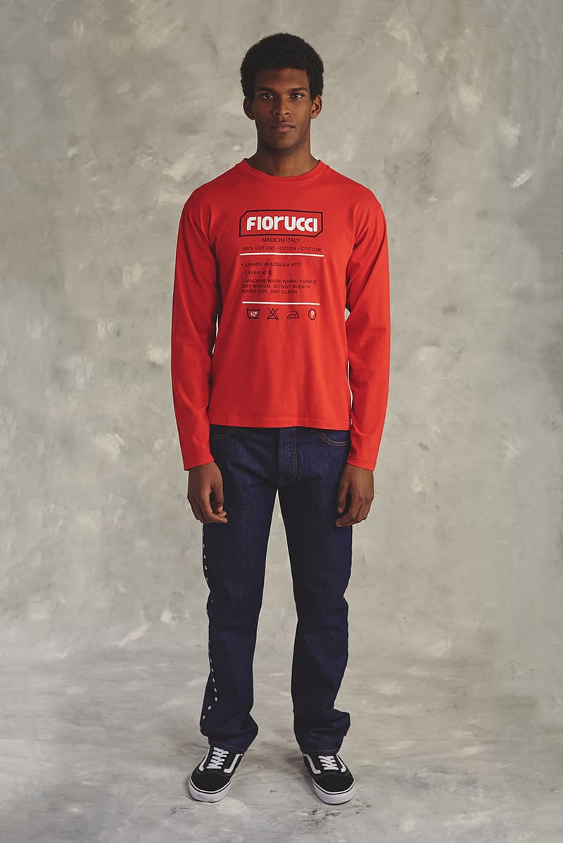 Fiorucci Fall 2018 Collection Lookbook Jacket Hoodies T-Shirt Shirt Trousers Jeans Pants