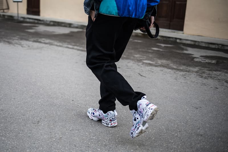 Pitti Uomo 93 Fall/Winter 2018 Streetsnaps Balenciaga, Off-White™ Raf Simons Gucci Louis Vuitton Supreme BAPE Balenciaga Triple S YEEZY Wave Runner 700 Gucci Rhyton  J.W.Anderson "Glitter_Gutter" Converse Vetements Reebok Virgil Abloh's The Ten