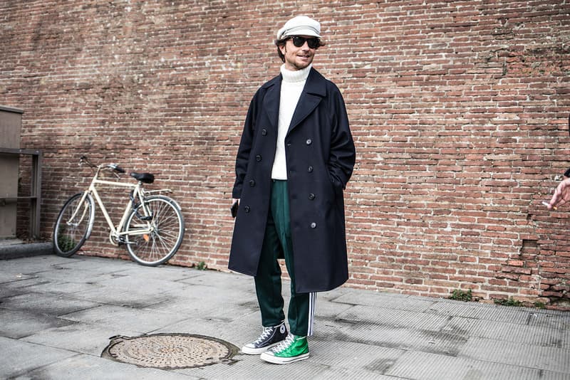 Pitti Uomo 93 Fall/Winter 2018 Streetsnaps Balenciaga, Off-White™ Raf Simons Gucci Louis Vuitton Supreme BAPE Balenciaga Triple S YEEZY Wave Runner 700 Gucci Rhyton  J.W.Anderson "Glitter_Gutter" Converse Vetements Reebok Virgil Abloh's The Ten