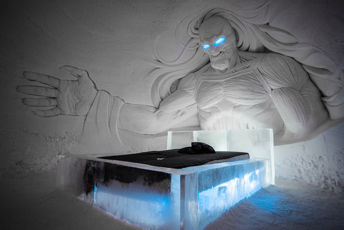 Game of Thrones Ice Hotel HBO Lapland Hotels SnowVillage Finland White Walker