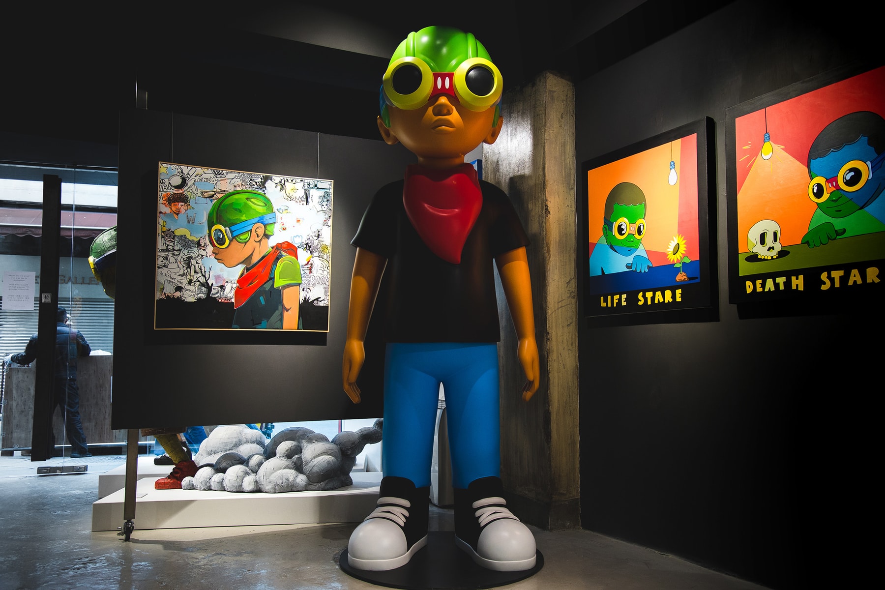 Hebru Brantley Fly Boy Lil MaMa art painting artist avenue des arts gallery