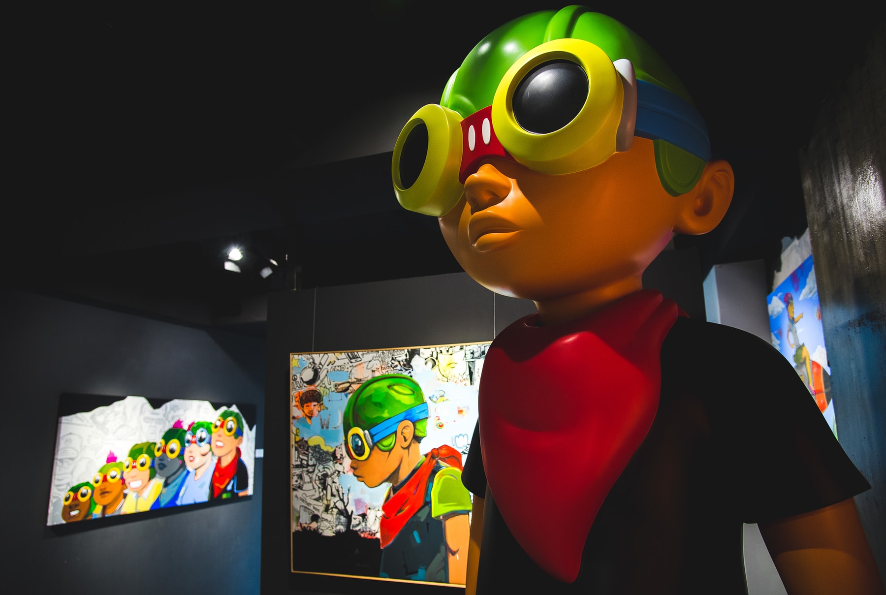 Hebru Brantley Fly Boy Lil MaMa art painting artist avenue des arts gallery