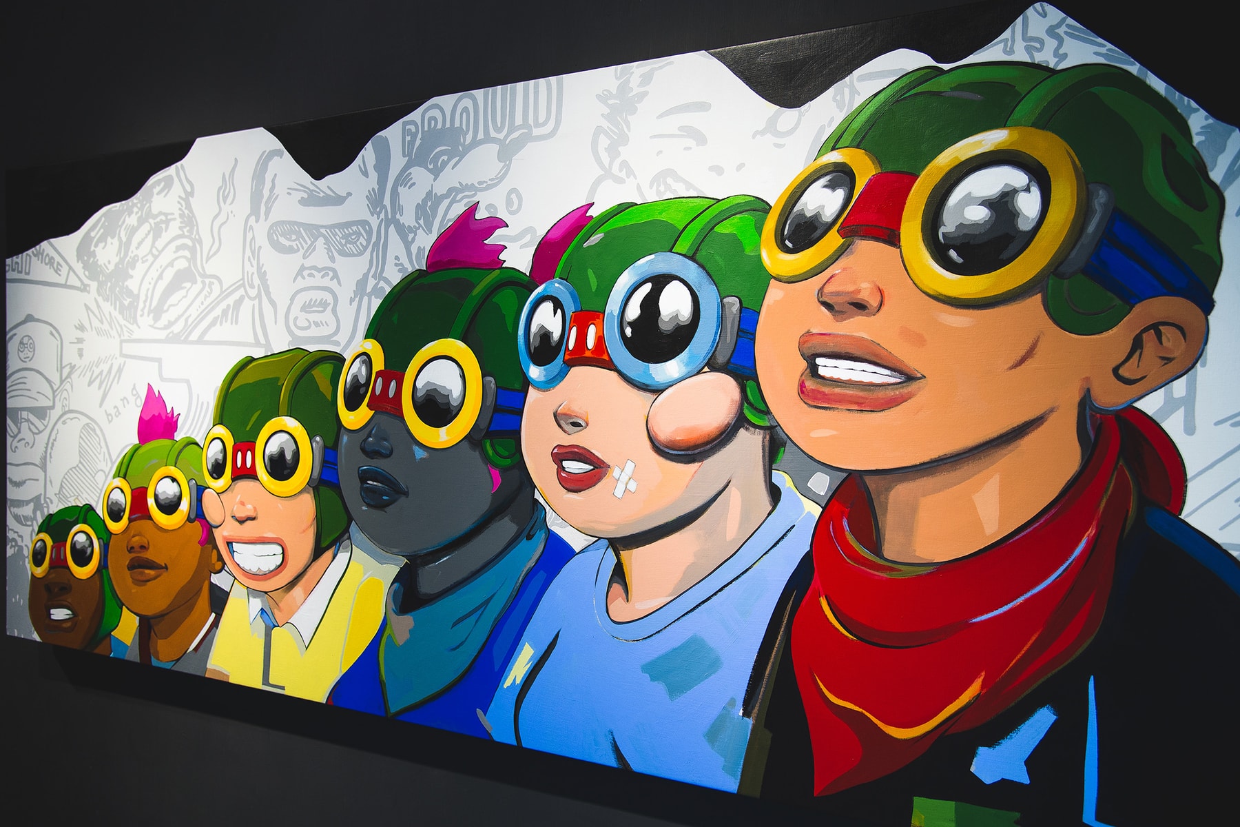 Hebru Brantley Fly Boy Lil MaMa art painting artist avenue des arts gallery