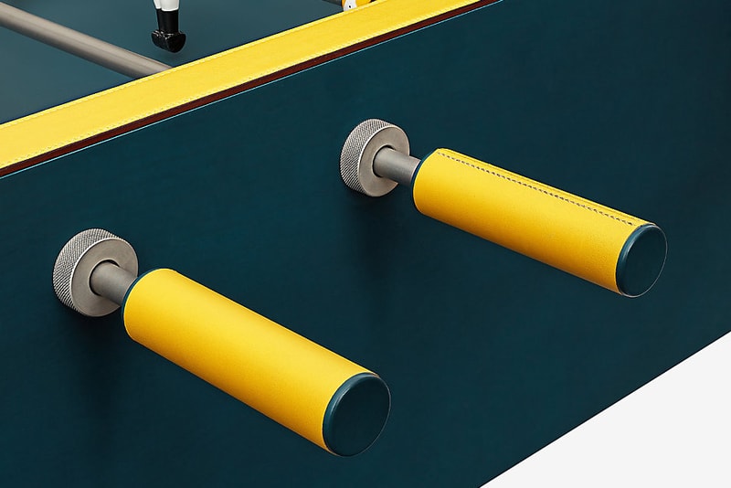 Hermes 68,000 Foosball Table green yellow leather calfskin