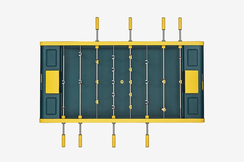 Hermes 68,000 Foosball Table green yellow leather calfskin