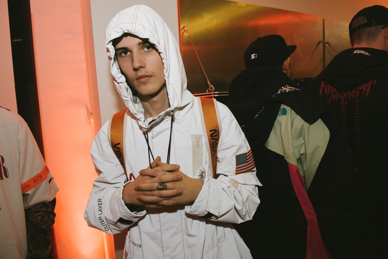 Heron Preston Fall/Winter 2018 Presentation Paris Bella Hadid Virgil Abloh Jerry Lorenzo Kareem Biggs Burke