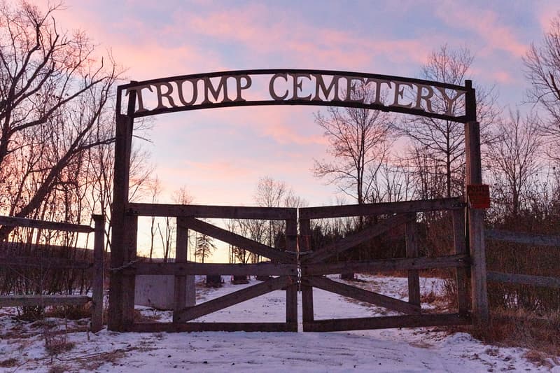 Indecline Donald Trump Grave New World Tombstones Guerrilla Street Art Collective Activist Cemetary