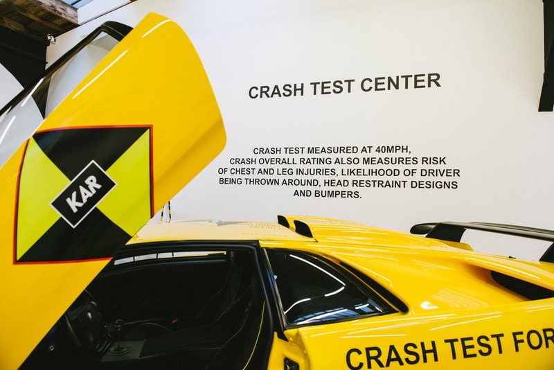 Arthur Kar L Art De L Automobile Crash Test Exhibition Lamborghini Diablo Cars Signs Yellow