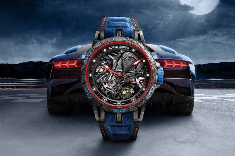 Roger Dubuis Lamborghini Excalibur Aventador S Blue Carbon Squadra Corse